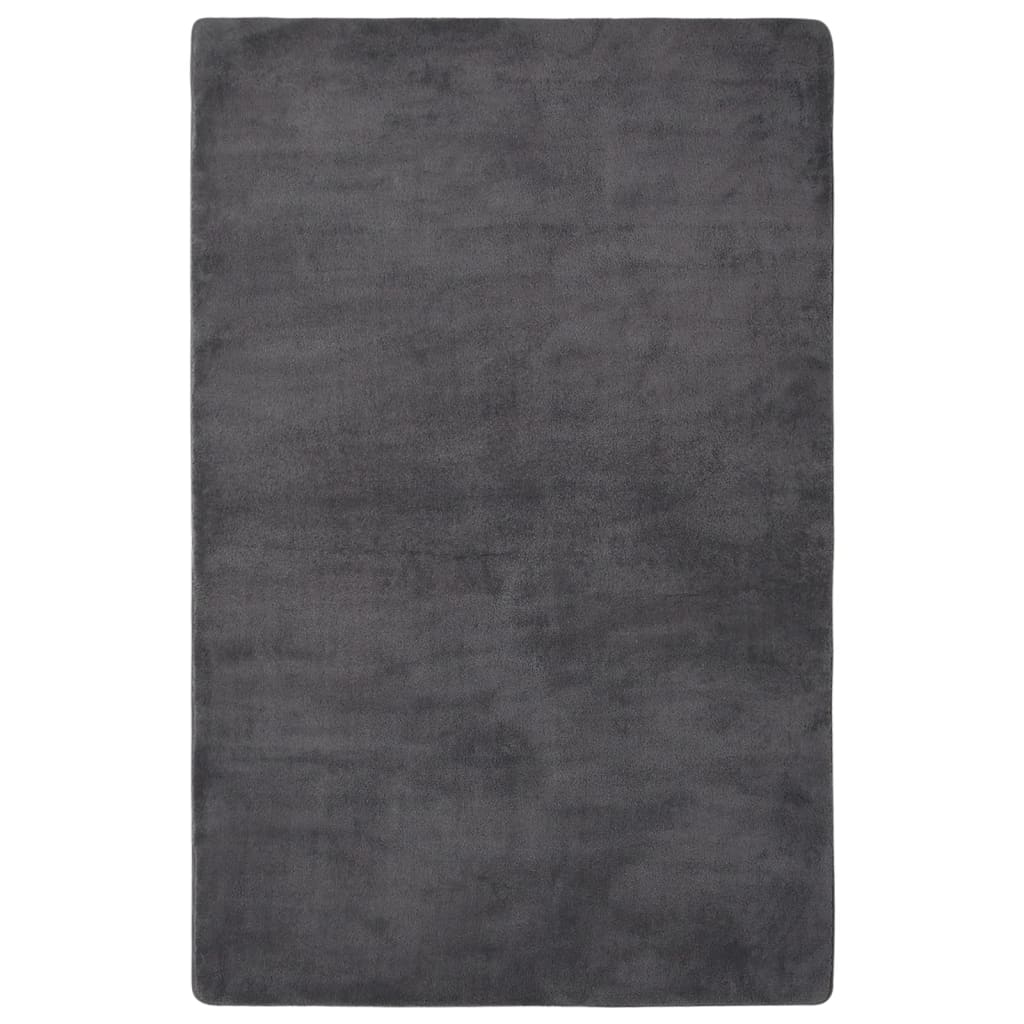 vidaXL Plyšový koberec antracitový 230x160 cm