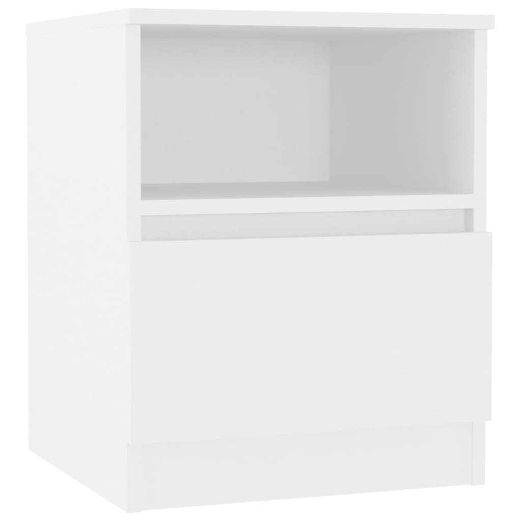 vidaXL Nachtkastjes 2 st 40x40x50 cm bewerkt hout wit afbeelding