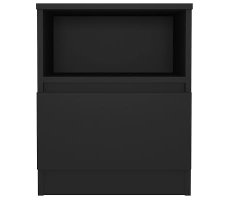 vidaXL Table de chevet Noir 40x40x50 cm Agglom&eacute;r&eacute;