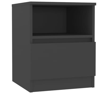 vidaXL Naktinės spintelės, 2vnt., pilkos spalvos, 40x40x50cm, MDP