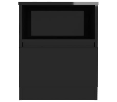 vidaXL Nattbord h&oslash;yglans svart 40x40x50 cm konstruert tre