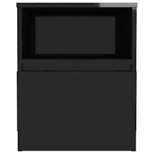 vidaXL Nattbord h&oslash;yglans svart 40x40x50 cm konstruert tre