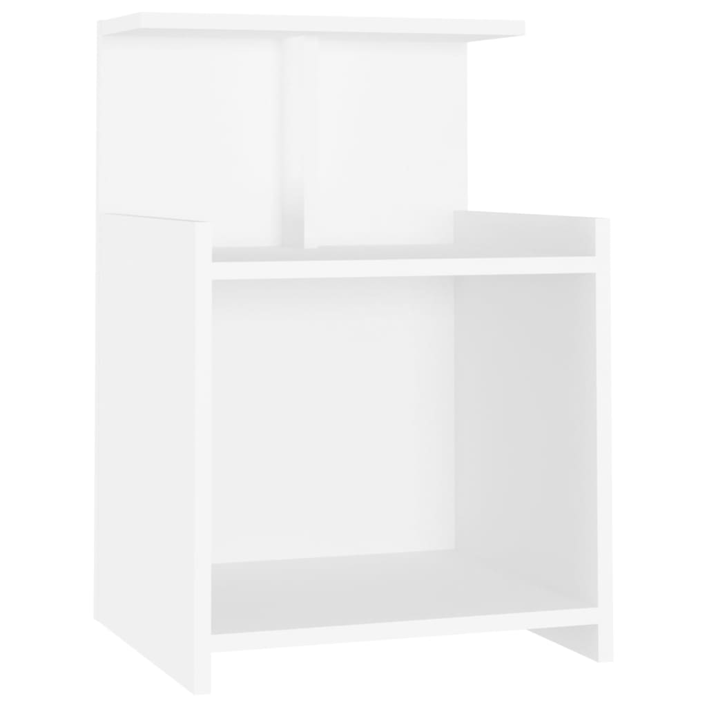 vidaXL Nachtkastjes 2 st 40x35x60 cm bewerkt hout wit afbeelding