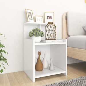 Nočna omarica 2 kosa bela 40x35x60 cm iverna plošča