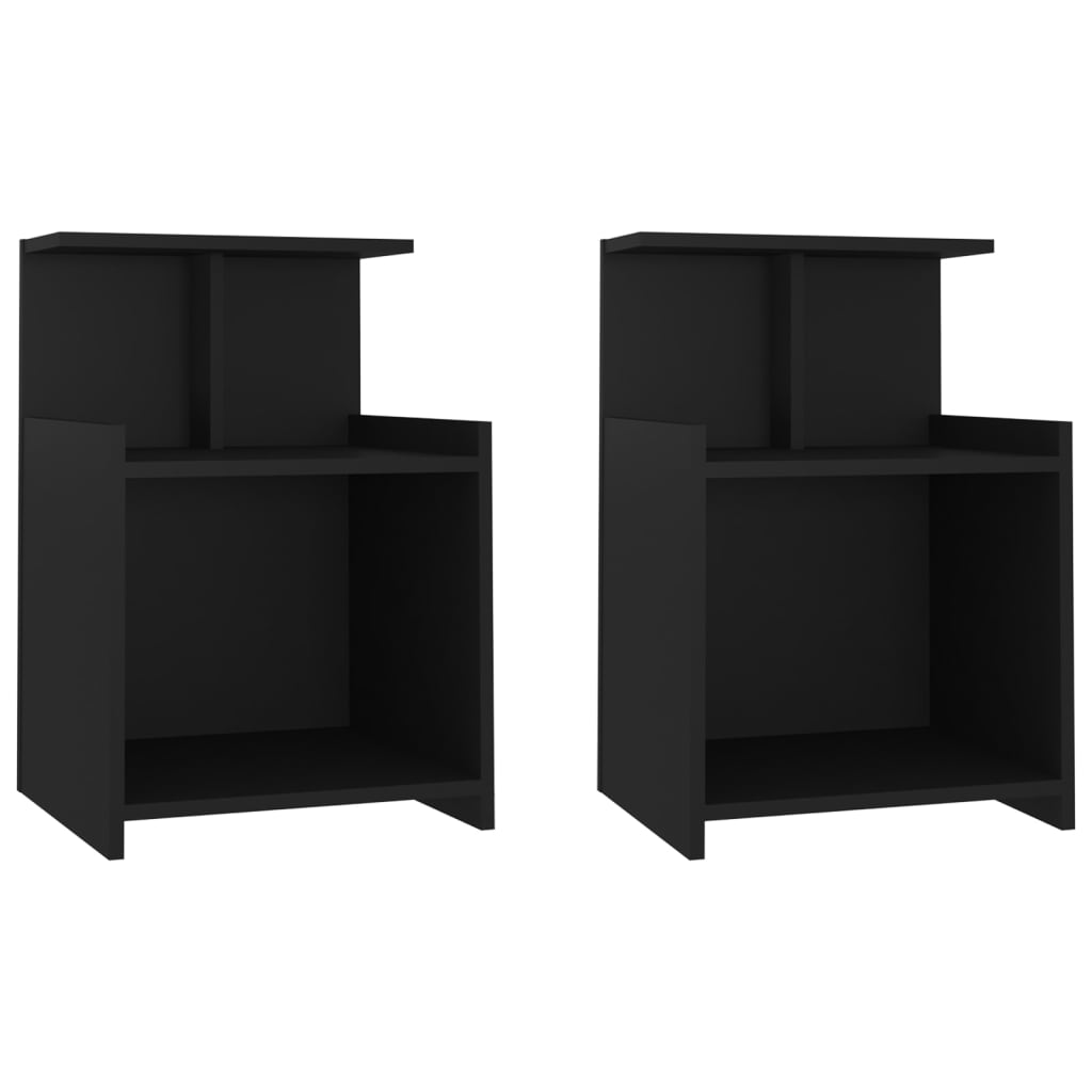 vidaXL Noční stolky 2 ks černé 40 x 35 x 60 cm kompozitní dřevo