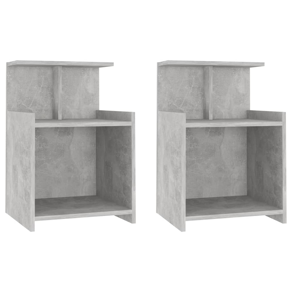 vidaXL Noční stolky 2 ks betonově šedé 40x35x60 cm kompozitní dřevo
