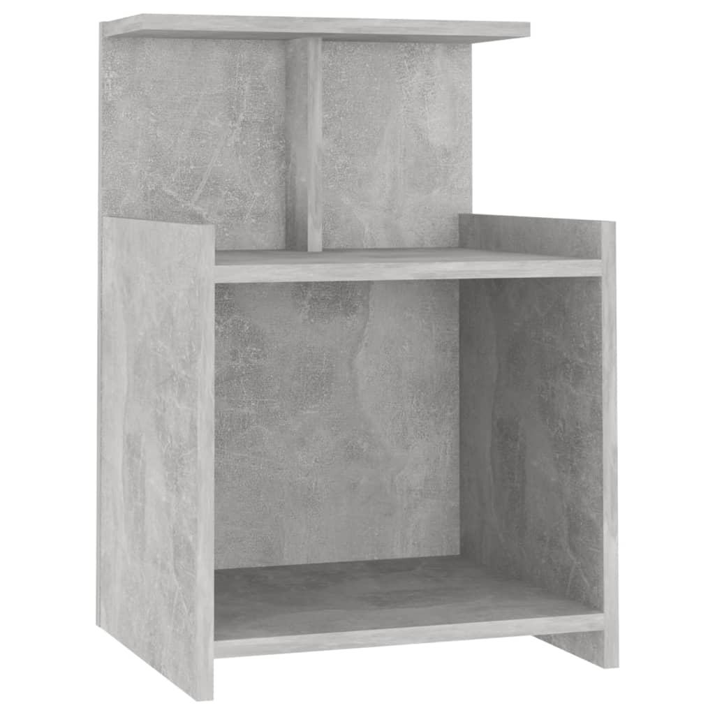 

vidaXL Nachtkastjes 2 st 40x35x60 cm spaanplaat betongrijs