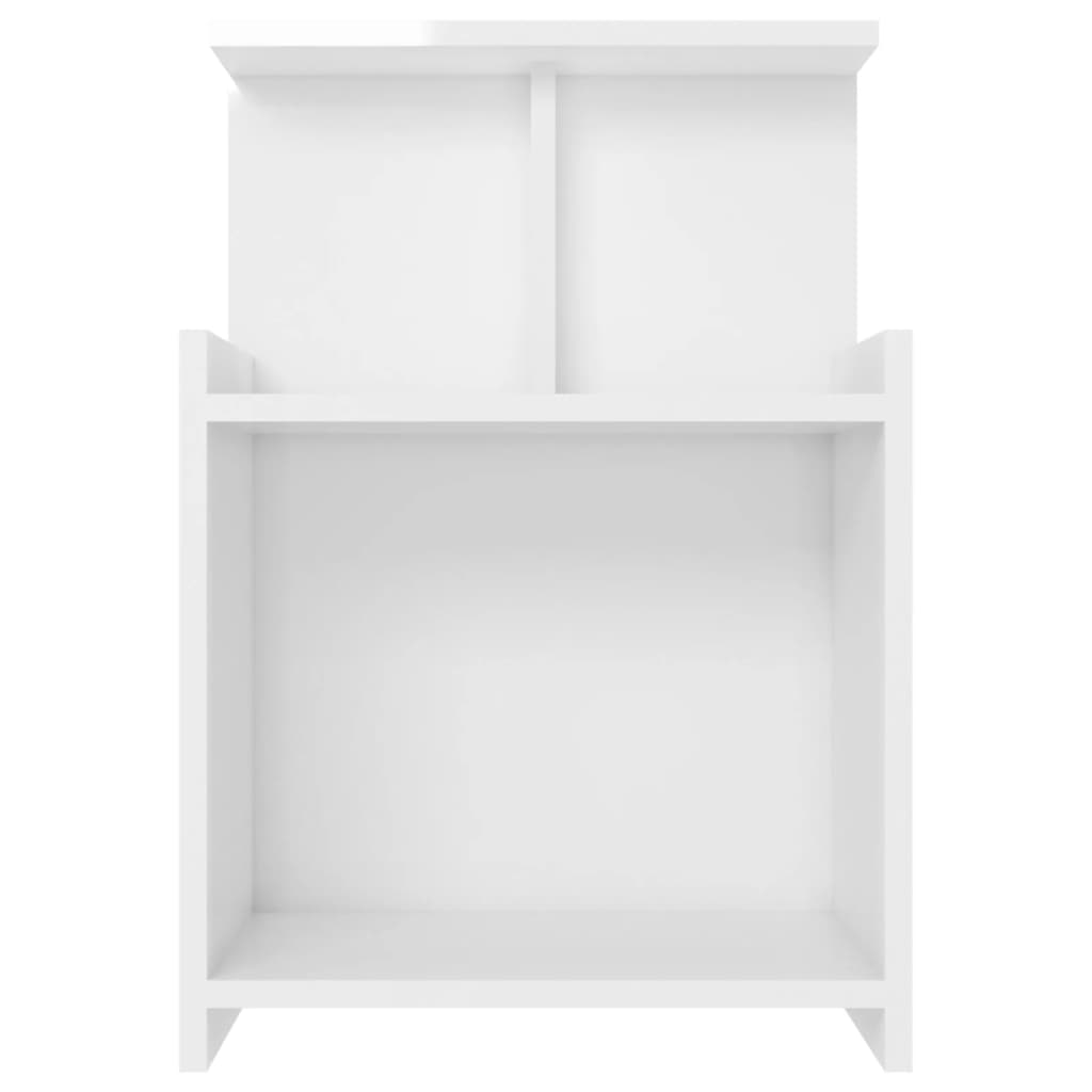 Nachttisch Hochglanz-Weiß 40x35x60 cm Spanplatte
