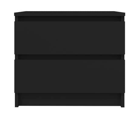 vidaXL Table de chevet Noir 50x39x43,5 cm Agglom&eacute;r&eacute;