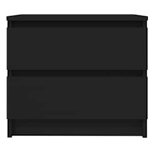 vidaXL Table de chevet Noir 50x39x43,5 cm Agglom&eacute;r&eacute;