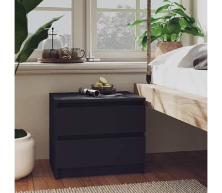 vidaXL Nattbord 2 stk gr&aring; 50x39x43,5 cm konstruert tre