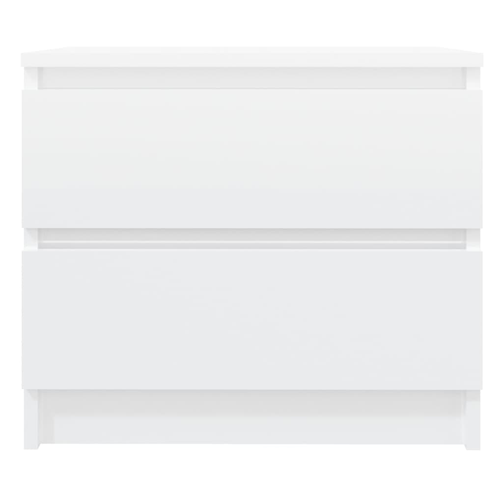 

vidaXL Nachtkastje 50x39x43,5 cm spaanplaat hoogglans wit