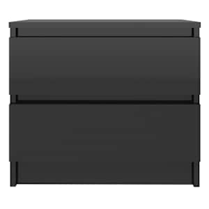 vidaXL Nattbord h&oslash;yglans svart 50x39x43,5 cm konstruert tre