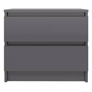 vidaXL Nattbord h&oslash;yglans gr&aring; 50x39x43,5 cm konstruert tre