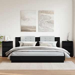 Nočna omarica 2 kosa črna 40x35x62,5 cm konstruiran les