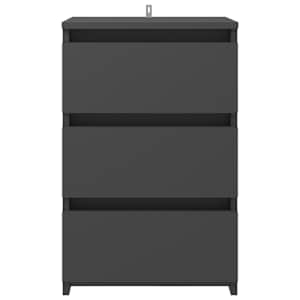 vidaXL Naktinė spintelė, pilkos spalvos, 40x35x62,5cm, MDP