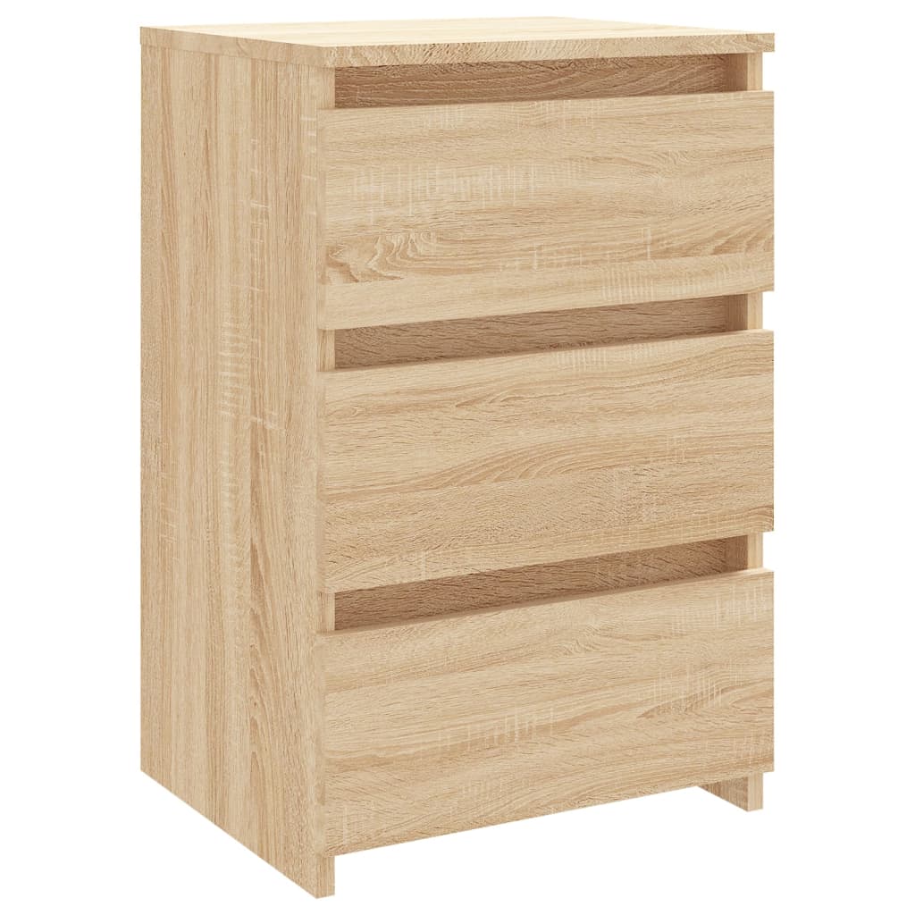 vidaXL Nachtkastjes 2 st 40x35x62,5 cm bewerkt hout sonoma eikenkleur afbeelding
