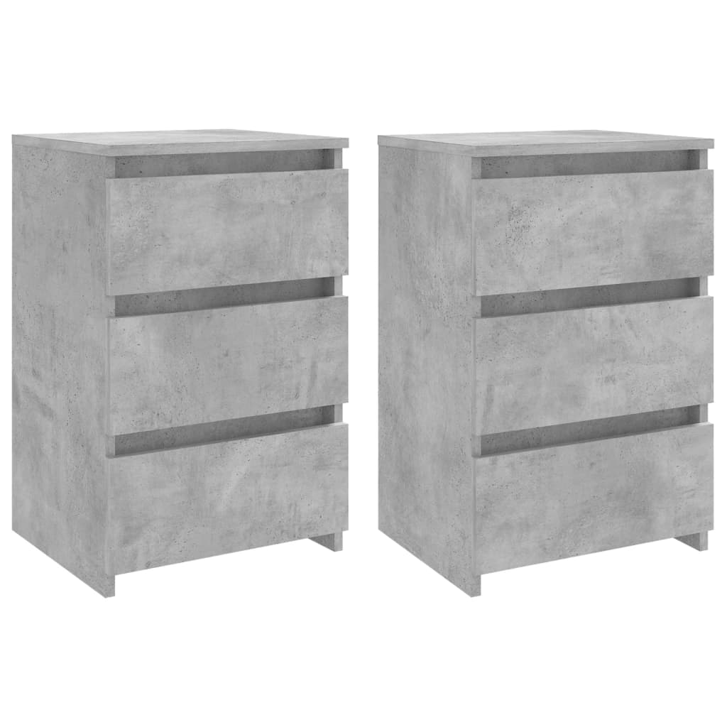 vidaXL Noční stolky 2 ks betonově šedé 40x35x62,5 cm kompozitní dřevo
