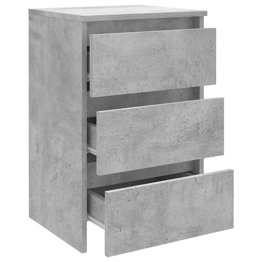  Nočné stolíky 2ks, betónovo sivé 40x35x62,5cm, kompozitné drevo