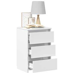 vidaXL Bed Cabinets 2 pcs High Gloss White 40x35x62.5 cm Engineered Wood