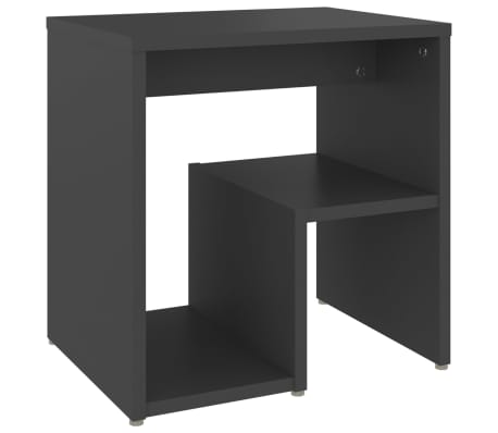 vidaXL Nattbord 2 stk gr&aring; 40x30x40 cm konstruert tre