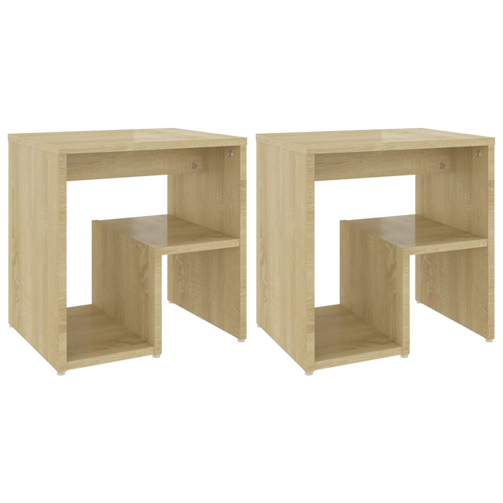 vidaXL Nachtkastjes 2 st 40x30x40 cm spaanplaat sonoma eikenkleurig