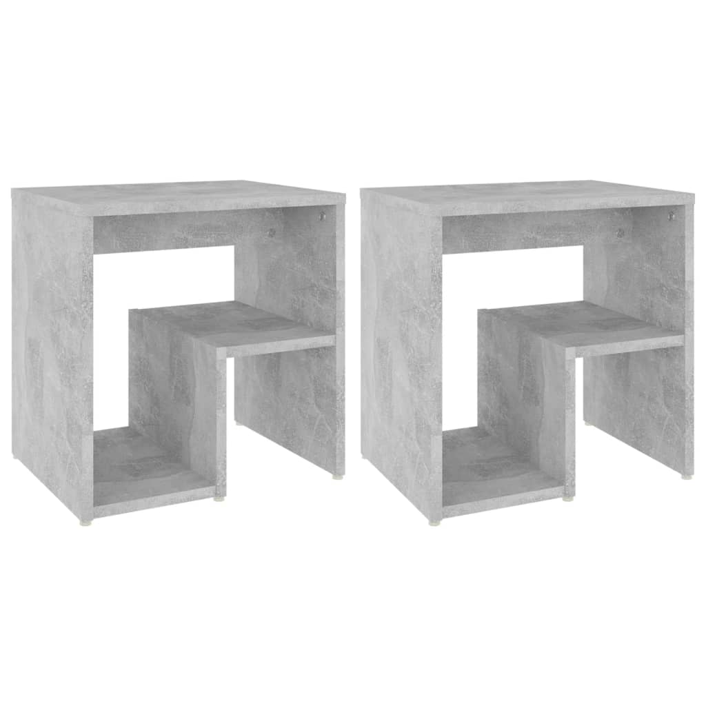 vidaXL Noční stolky 2 ks betonově šedé 40x30x40 cm kompozitní dřevo