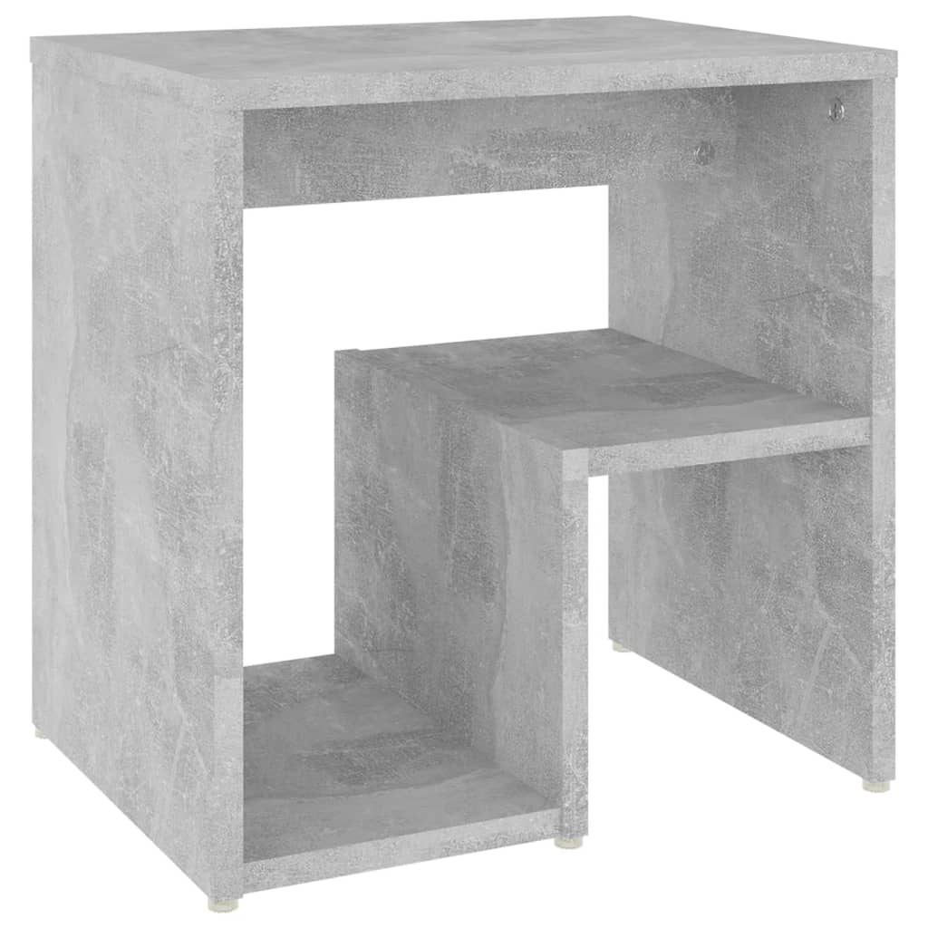 vidaXL 2 db betonszürke szerelt fa éjjeliszekrény 40 x 30 x 40 cm