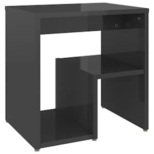 Noční stolky 2 ks šedé s vysokým leskem 40x30x40 cm dřevotříska - obrázek 3