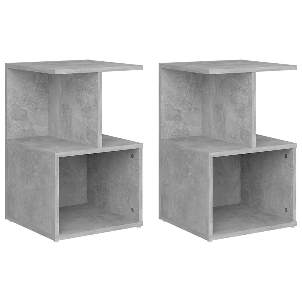 vidaXL Noční stolky 2 ks betonově šedé 35x35x55 cm kompozitní dřevo