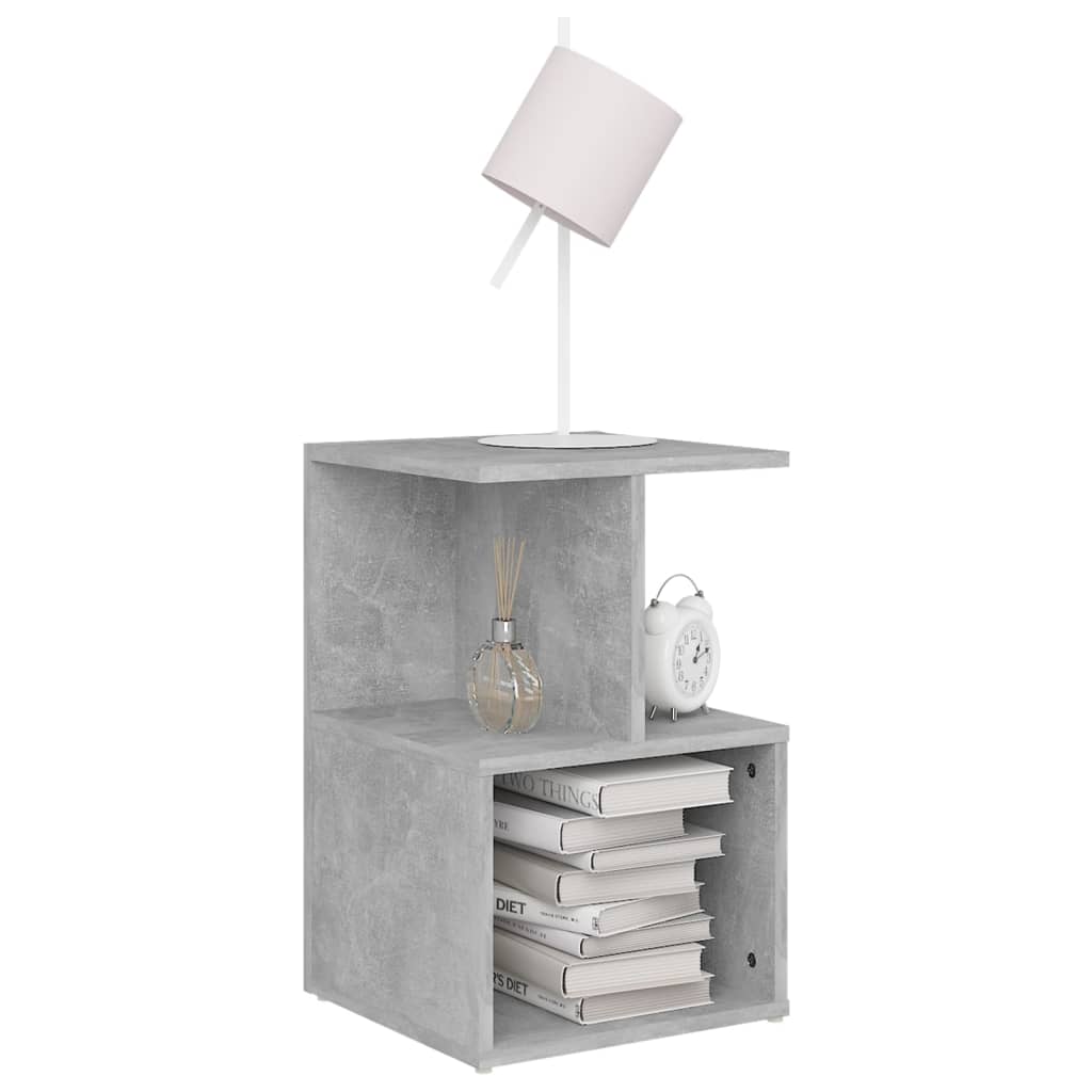 

vidaXL Nachtkastjes 2 st 35x35x55 cm spaanplaat betongrijs