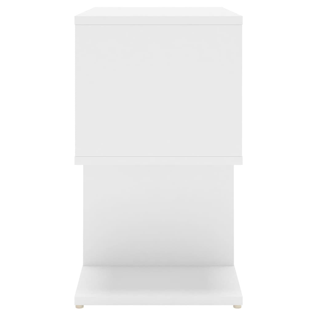  Nočné stolíky 2 ks, biele 50x30x51,5 cm, kompozitné drevo