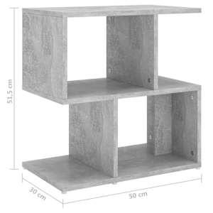 Noční stolek betonově šedý 50 x 30 x 51,5 cm kompozitní dřevo - obrázek 7