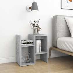 vidaXL Table de chevet gris b&eacute;ton 50x30x51,5 cm bois d'ing&eacute;nierie