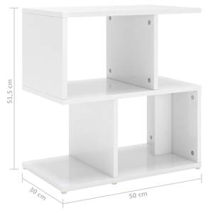 Noční stolky 2 ks bílé lesklé 50x30x51,5 cm kompozitní dřevo - obrázek 8