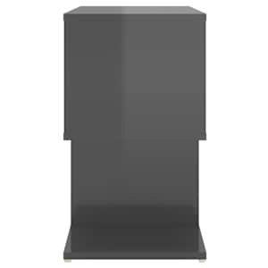 Noční stolky 2 ks šedé vysoký lesk 50x30x51,5 cm dřevotříska - obrázek 6