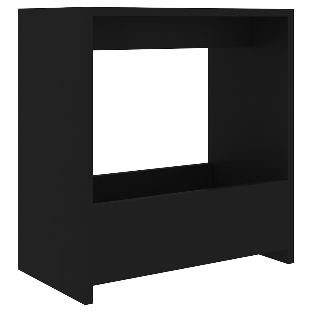 

vidaXL Side Table Black 19.7"x10.2"x19.7" Engineered Wood