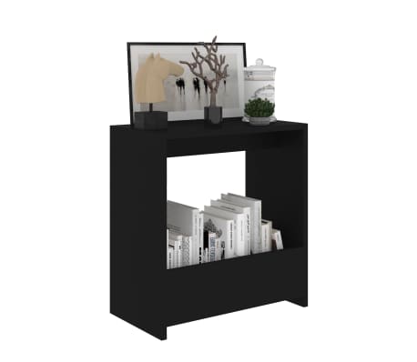 vidaXL Side Table Black 50x26x50 cm Engineered Wood