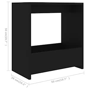Odkládací stolek černý 50 x 26 x 50 cm kompozitní dřevo - obrázek 6