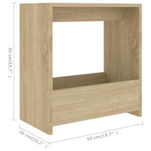Odkládací stolek dub sonoma 50 x 26 x 50 cm kompozitní dřevo - obrázek 6