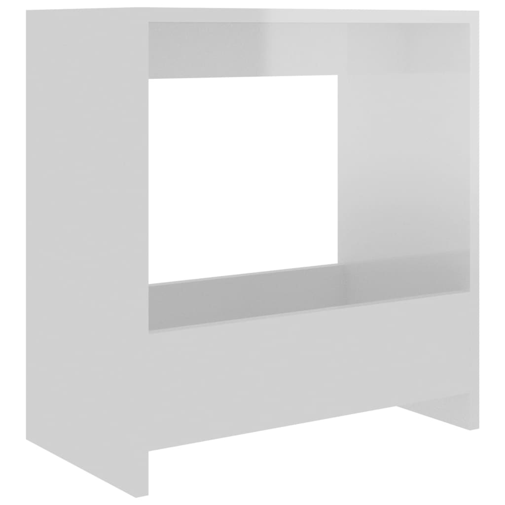 Beistelltisch Hochglanz-Weiß 50x26x50 cm Spanplatte