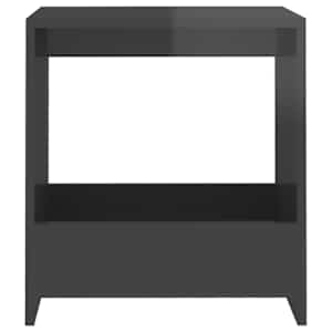 Odkládací stolek šedý s vysokým leskem 50x26x50 cm dřevotříska - obrázek 4