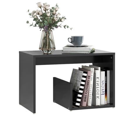 vidaXL Sidebord gr&aring; 59x36x38 cm sponplate