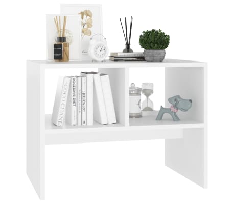 vidaXL Sidebord hvit 60x40x45 cm sponplate