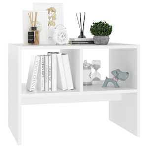 vidaXL Sidebord hvit 60x40x45 cm sponplate