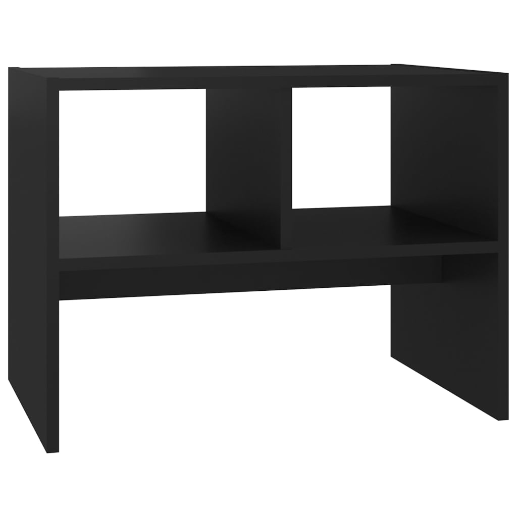 

vidaXL Side Table Black 23.6"x15.7"x17.7" Engineered Wood
