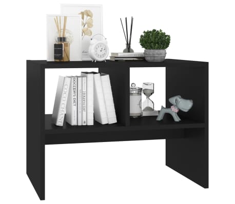 vidaXL Sidebord svart 60x40x45 cm sponplate