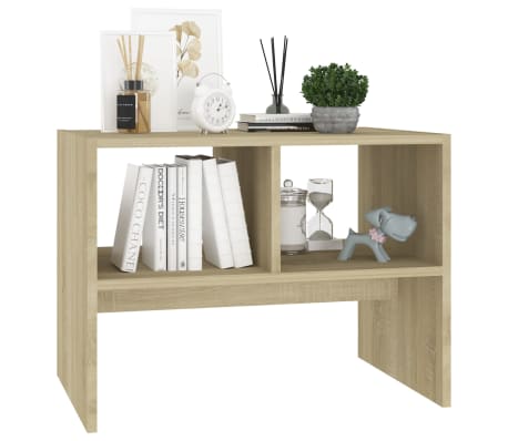 vidaXL Sidebord sonoma eik 60x40x45 cm konstruert tre