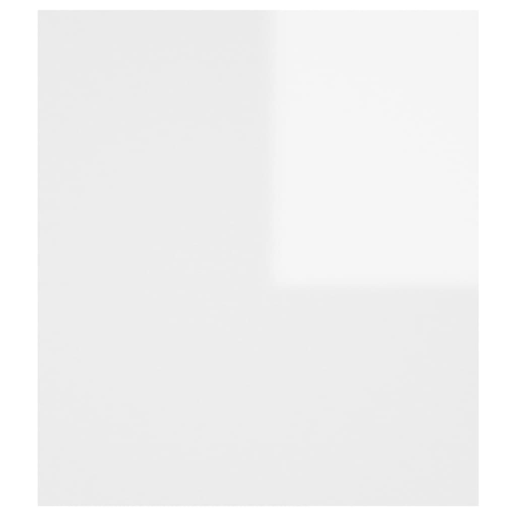 Beistelltisch Hochglanz-Weiß 60x40x45 cm Spanplatte