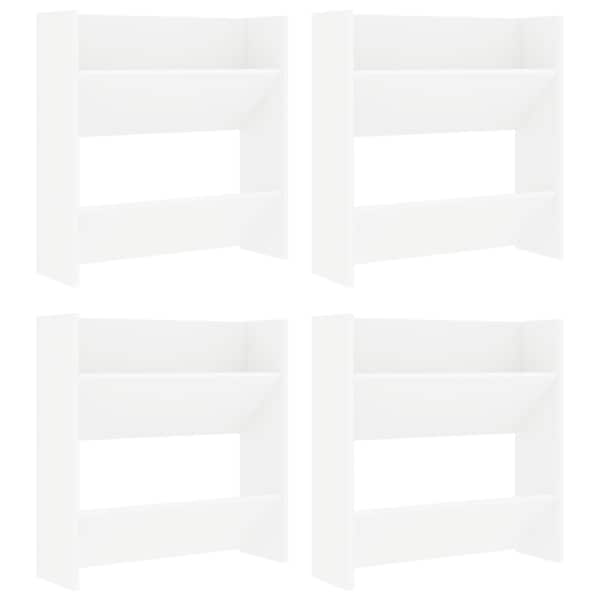 vidaXL seina kingakapid 4 tk, valge, 60 x 18 x 60 cm, tehispuit